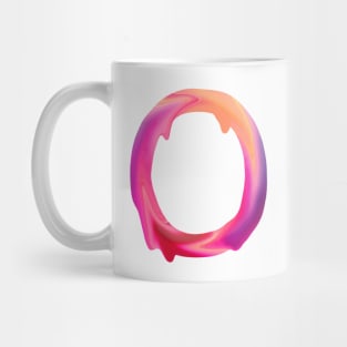 Letter O In Vibrant Watercolor Mug